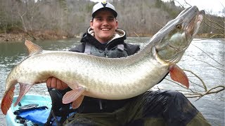 Giant Muskie Almost Kills Me In Kayak not Clickbait