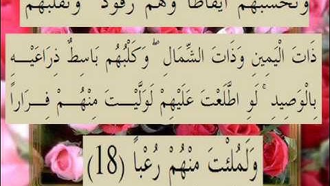 القرآن الكريم سورة الكهف الأية 18