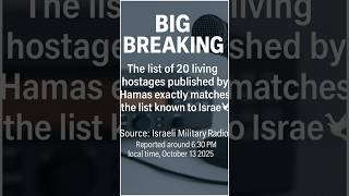 Israeli Military Radio Hamas Hostage List Matches Israels