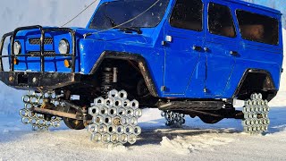 NUTS INSTEAD OF WHEELS on UAZ... The best homemade wheels or...? ...RC OFFroad 4x4
