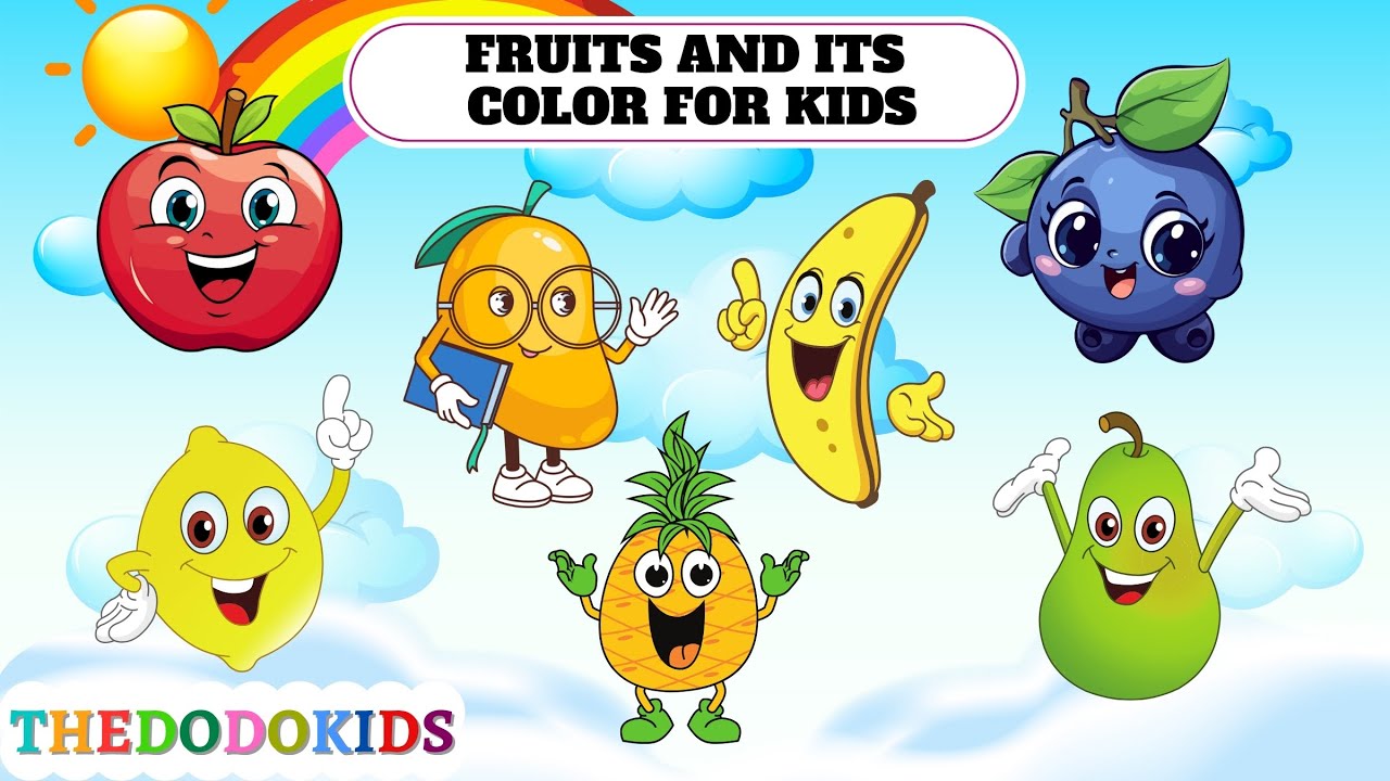 Fun Fruits Introduction for Kindergarten | Fruit Colors with Pictures ...