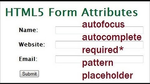 HTML5 tutorial- New form attributes
