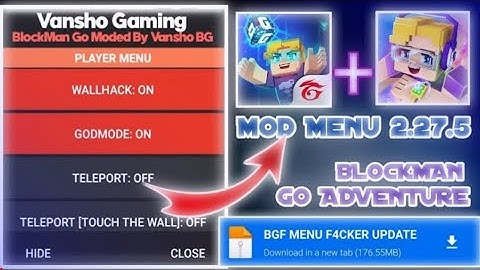 Update!! Blockman Go Mod Menu 2.25.3|Unlimited Gcube, Fly Hack, Speed Run & More 100% Work.