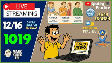 Learn English → Adjectives / Vocabulary → LiveStream English Class with Mark Kulek ESL