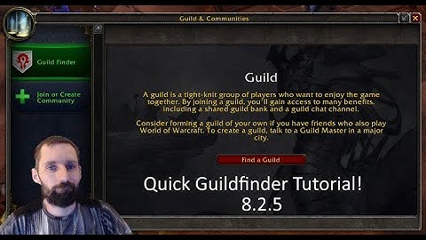 WoW Guild Finder info: Adding alts without help! 8.2.5