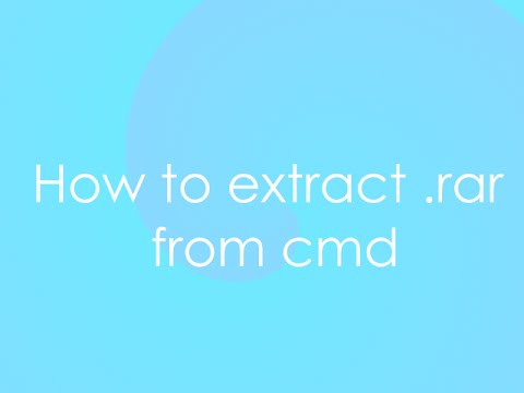 How to extract .rar from cmd
