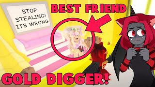 My BEST FRIEND TRAPPED ME In A Gold Digger Trap! (Roblox)