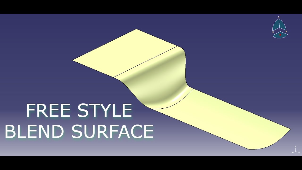 FREE STYLE BLEND SURFACE - CATIA V5 - CATIALOG - YouTube