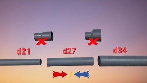 Connect 2 PVC pipes of different sizes without any connection