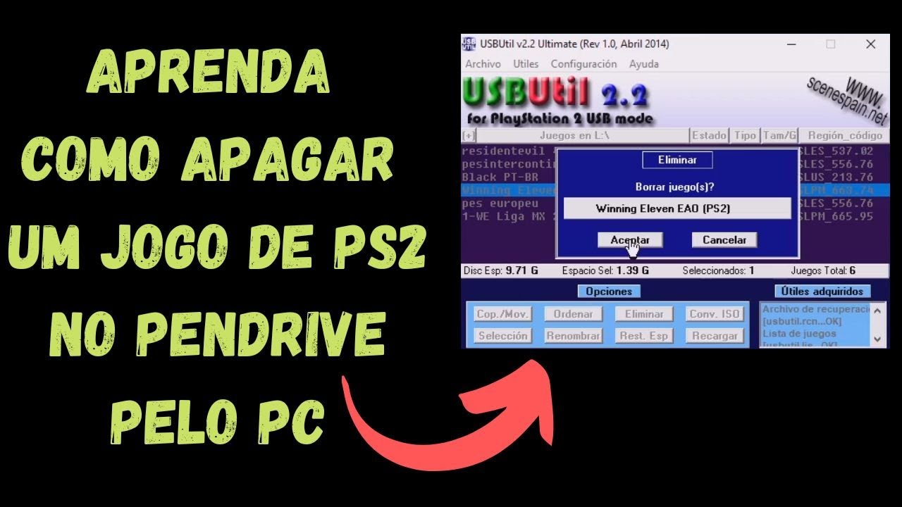 Como apagar ( excluir ) jogos de ps2 no pendrive pelo pc usando o ...