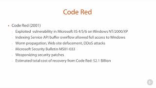 2   Famous Malware and BoF Vulnerabilities