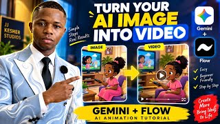 How to Turn AI Images Into Videos Using Gemini & Google Flow | Beginner Tutorial screenshot 2