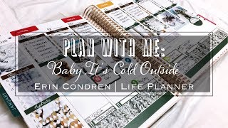 PLAN WITH ME: BABY ITS COLD OUTSIDE THEME | ERIN CONDREN VERTICAL LIFE PLANNER