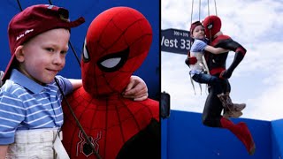 ‘SpiderMan’ Invites Boy Who Saved Sister From Dog Attack to Film Set