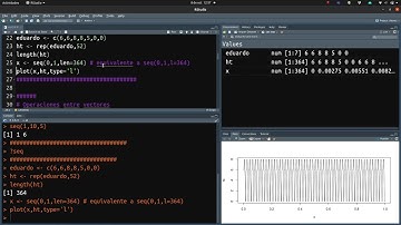 07 Programación básica usando R y RStudio. La función seq() para crear sucesiones en vectores