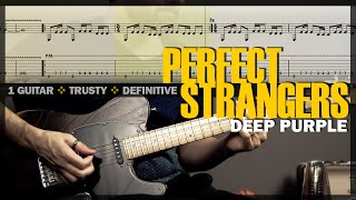 Perfect Strangers 🔶 Guitar Cover Tab | Original Lesson | Backing Track with Vocals 🎸 DEEP PURPLE chords