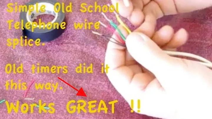 Fix cut phone wire. Splice method no parts needed Like old timers