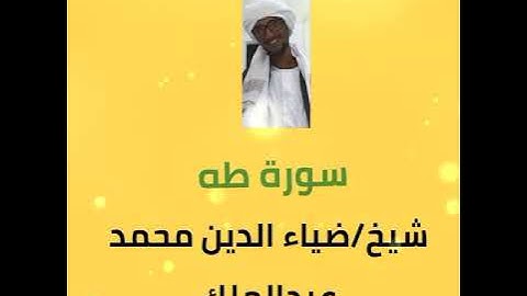 سورة طه.. شيخ/ ضياء الدين محمد