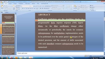 IEEE 2015 VLSI NOVEL DESIGN ALGORITHM FOR LOW COMPLEXITY PROGRAMMABLE FIR FILTERS BASED ON EXTENDED