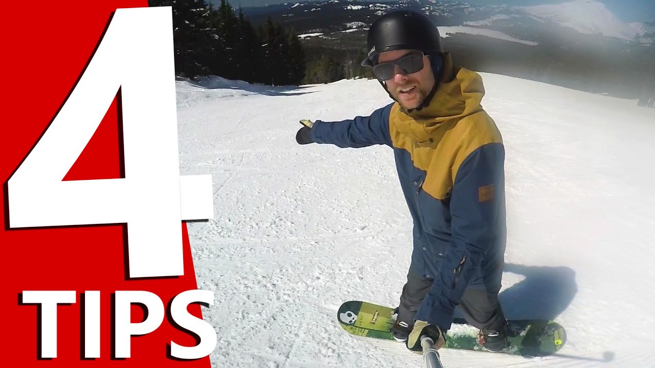 4 Tips To Point Your Snowboard Straight Downhill - Beginner Turns