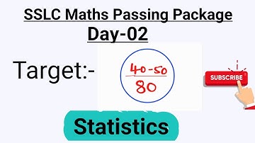 SSLC Maths Passing Package Day-02| Statistics