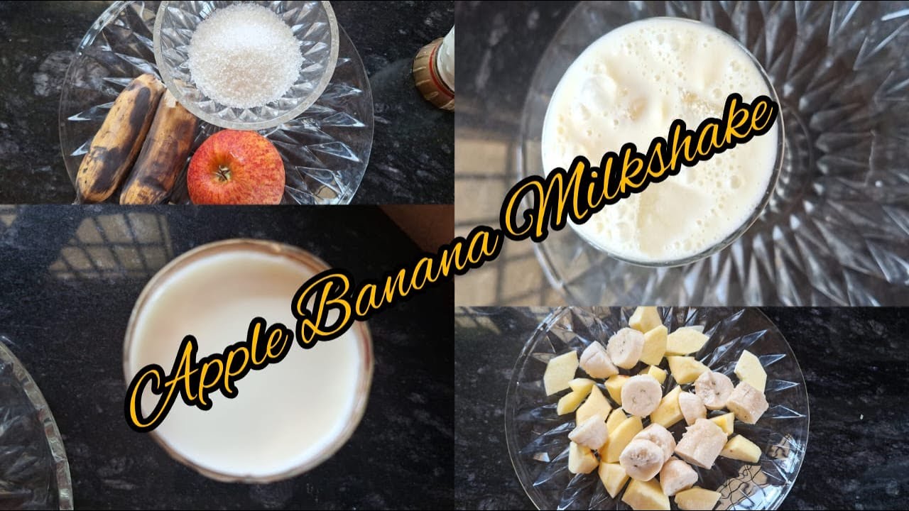 Apple Banana Milkshake Healthy Summer Drink Tulu Recipe Lucky