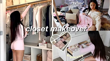 ORGANIZE MY CLOSET WITH ME! *satisfying + aesthetic*