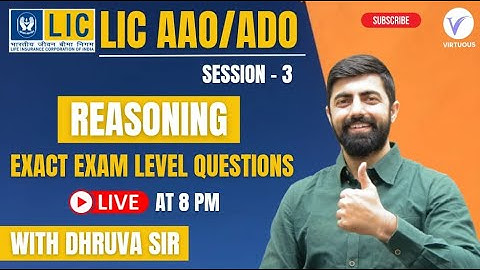 LIC AAO/ADO Prelims 2023 Reasoning Set-3 || Exact Exam Level Practice