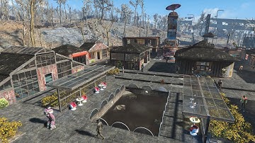 Fallout 4 - STARLIGHT DRIVE IN 2.0 - Settlement build tour - NO MODS