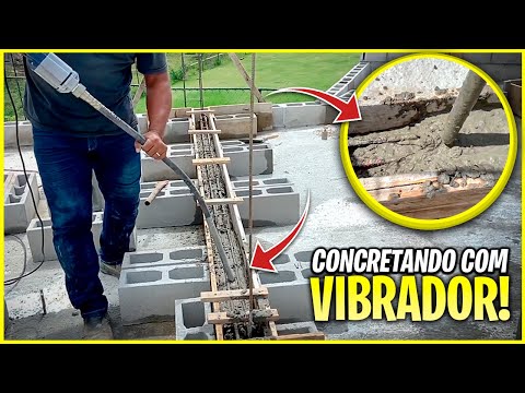 Vídeo: Vibrador de concreto para construção