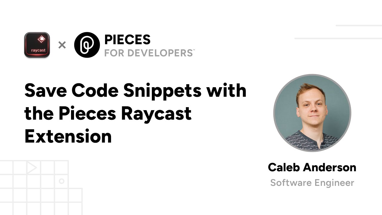 Save Code Snippets with the Pieces Raycast Extension - YouTube