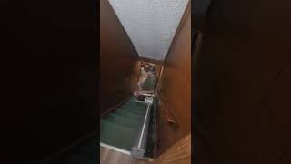 Basement Stairlift with Tall Brackets | Harmar SL300 Install by HomePro Mobility Carolinas