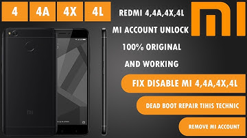 Redmi 4X MAI132 MI Account Unlock