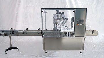 Small bottles powder filling screw capping MC filler capper rotary máquinas de llenado polvo
