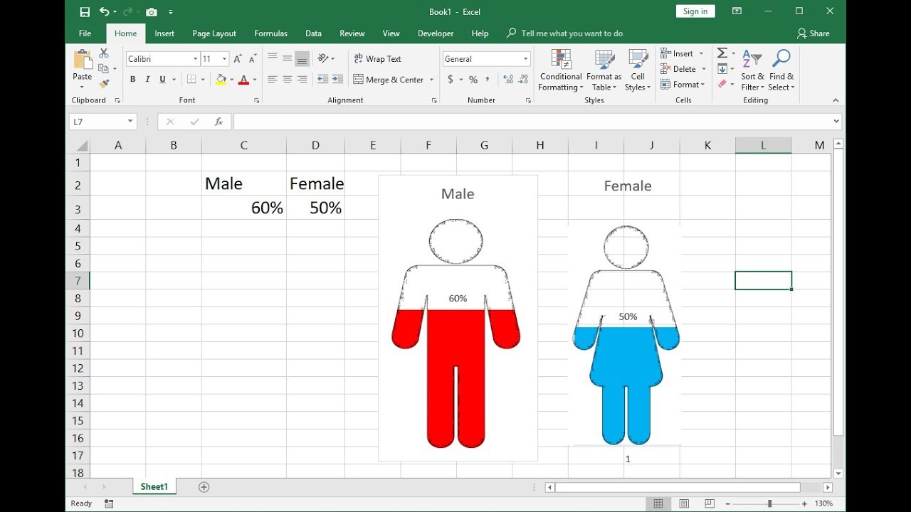 How To Make A Gender Pie Chart In Excel
