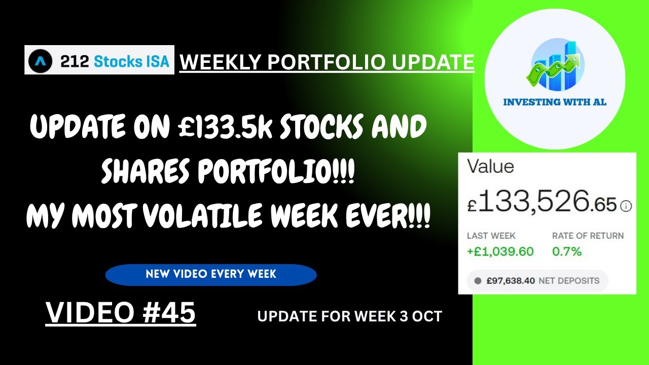 VID 45: MY MOST VOLATILE WEEK EVER | £133.5K TRADING212 PORTFOLIO UPDATE