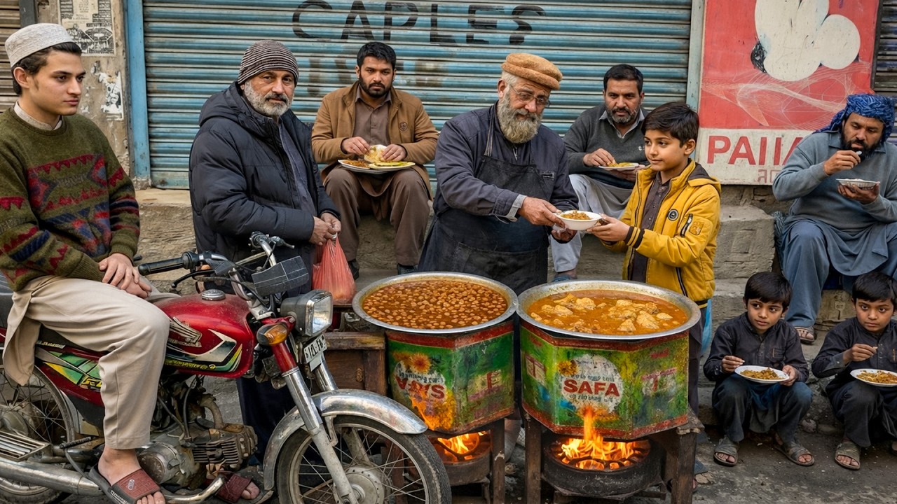 PAKISTANI STREET FOOD VLOG 😍 | Ultimate Breakfast Egg Chany & Bong Paye in Lahore