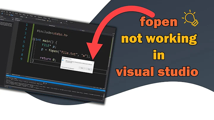 fopen not working in visual studio