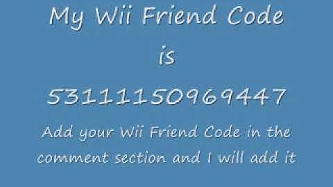 Add my Wii Friend Code