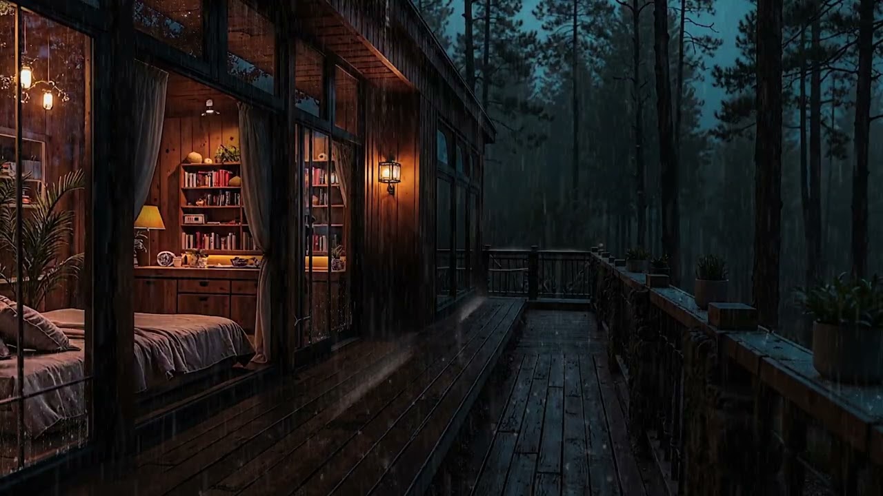 Soothing Forest Rain Ambience 8 Hours | Calm the Mind & Heal Anxiety 🌿🕯️