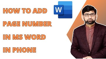 how to add page number in ms word in phone