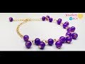 How to Make Adjustable Bracelet DIY Beaded Tutorial | Purple Beaded Bracelet | Jump Ring Bracelet