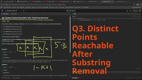 Leetcode Biweekly Contest 166 - Q3. Distinct Points Reachable After Substring Removal