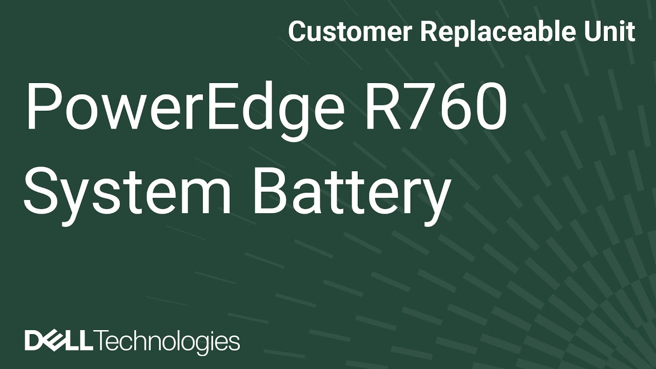 Dell PowerEdge R760: Remove/Install System Battery
