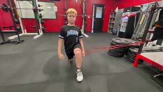 Split Stance Band Resisted Pulse