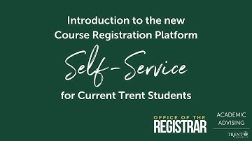 Intro to Self Service for Current Trent University Students