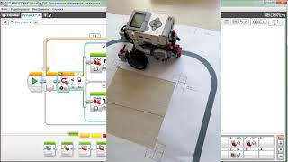 картинка: Калибровка при движении по линии робота Lego Mindstorms EV3. Программирование