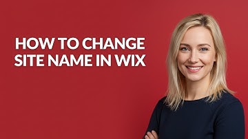 HOW TO CHANGE SITE NAME IN WIX - Julia