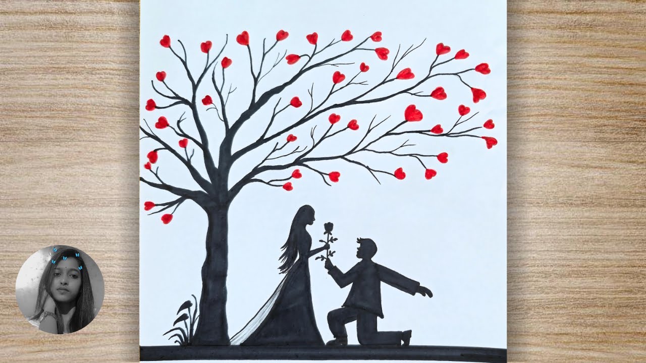 How to Make a Beautiful Couple Drawing Easy 🥰 ️ | Romantic Couple Art ...