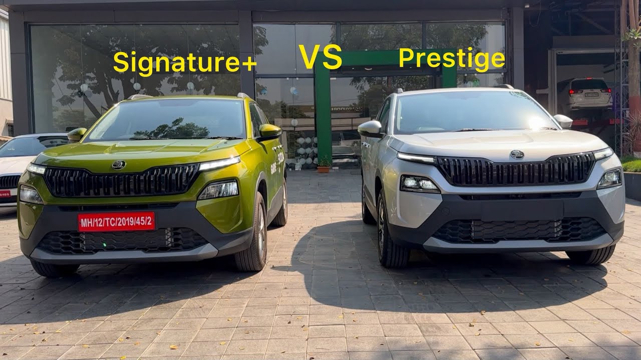 Skoda kylaq signature plus vs prestige Comparison Review - YouTube